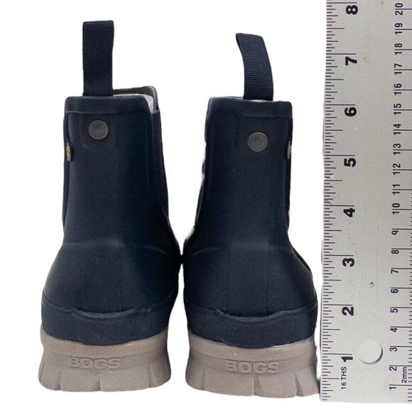 Bogs Amelia Chelsea Rain Boots Pull On Rubber Navy Blue Women's Size 9 - Picture 7 of 8
